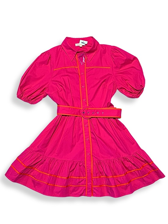 Flying Tomato Dresses & Skirts - NWT Flying Tomato Hot Pink Mini Dress with Orange Trim